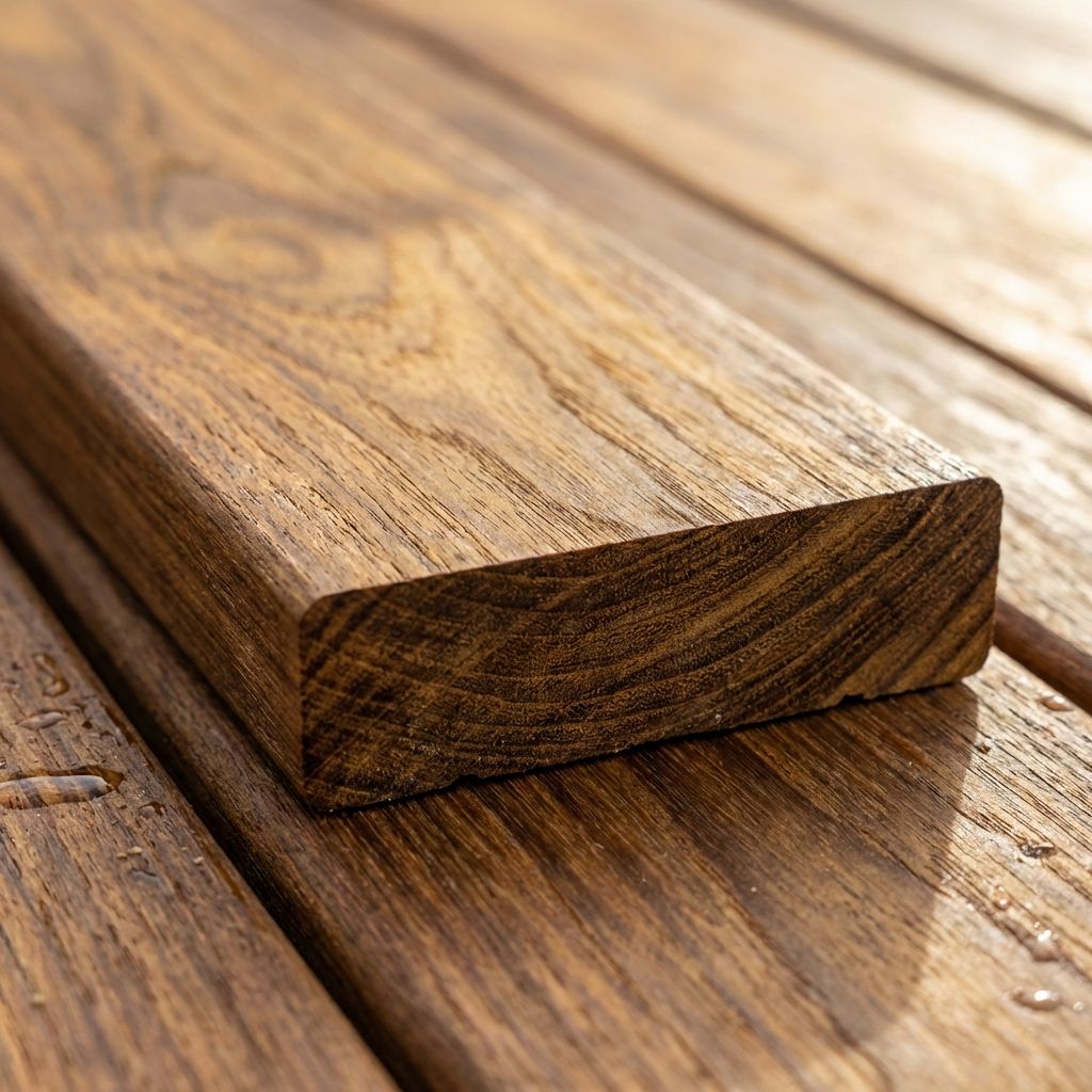 Close up of high quality timber decking
