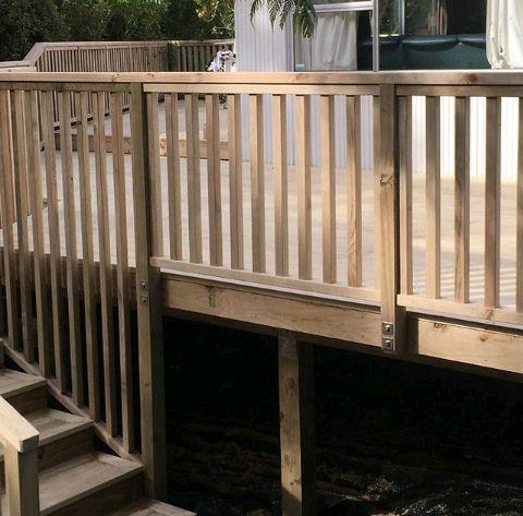 Pine deck build with Step and Handrails, Kohimarama, Auckland